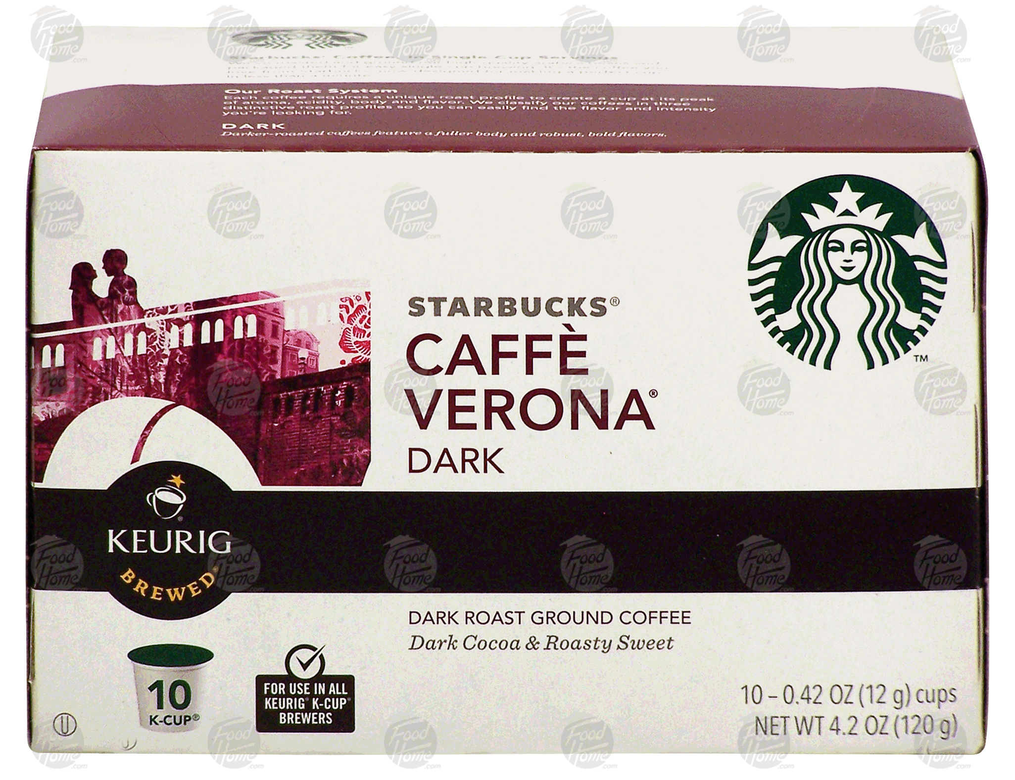 Keurig Starbucks caffe verona; dark roast ground coffee, 10 k-cups Full-Size Picture